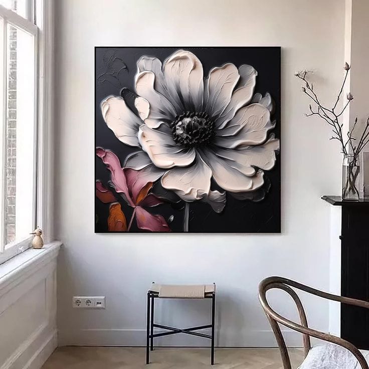 Monochrome Petal Grace