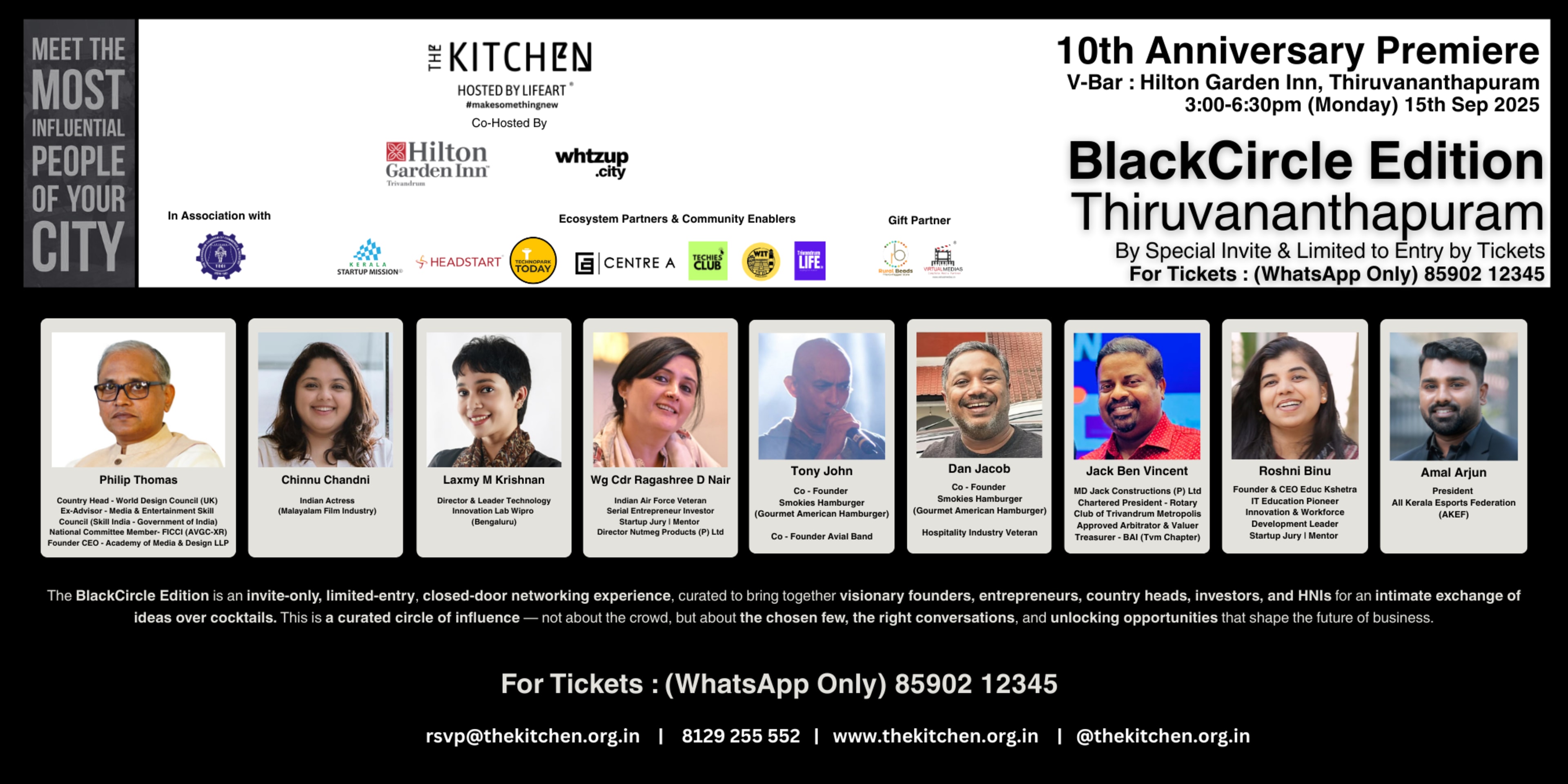 THE KITCHEN 10th Anniversary Premiere : BlackCircle Edition - September Thiruvananthapuram banner
