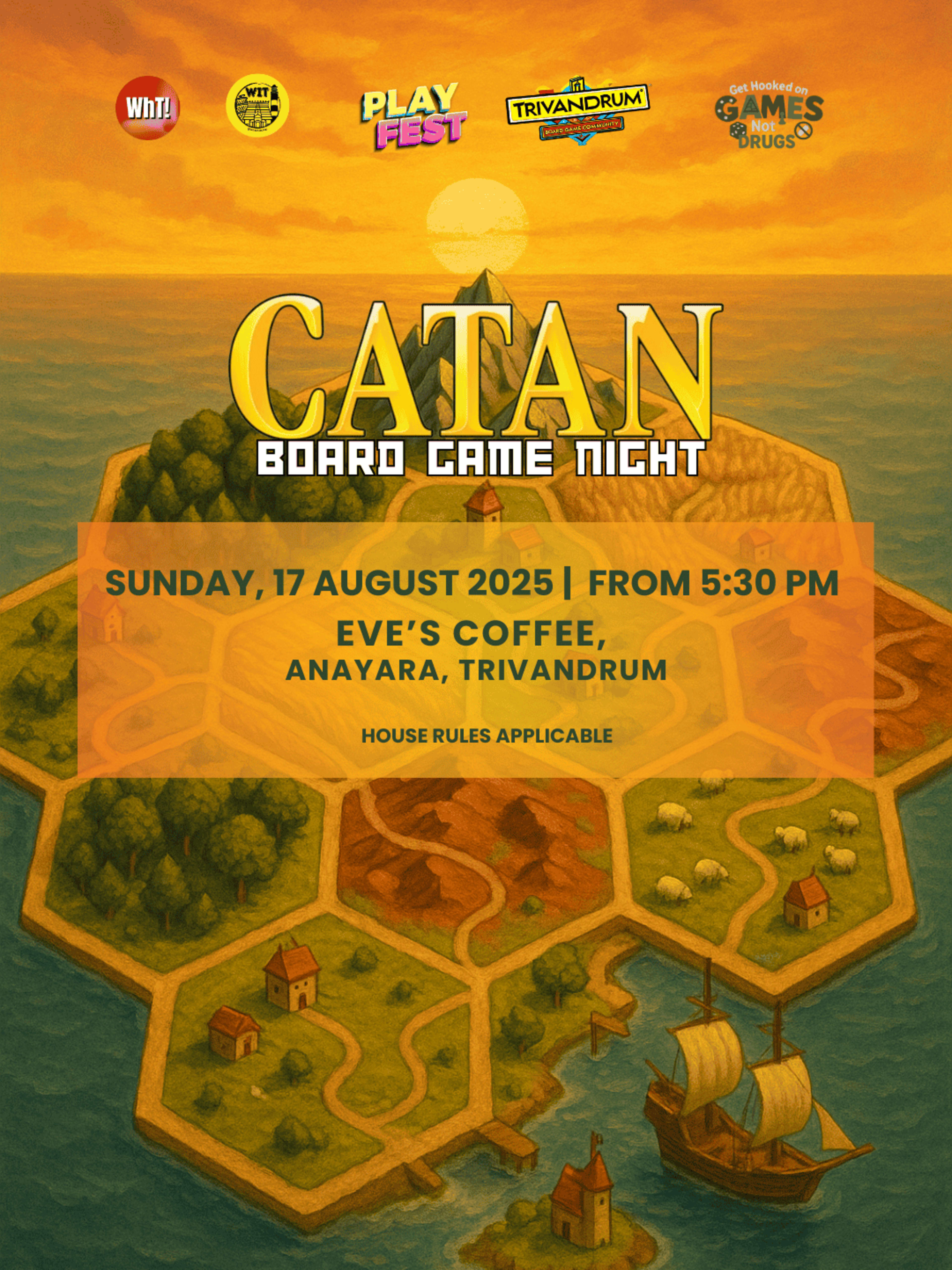 Catan Board Game Night banner