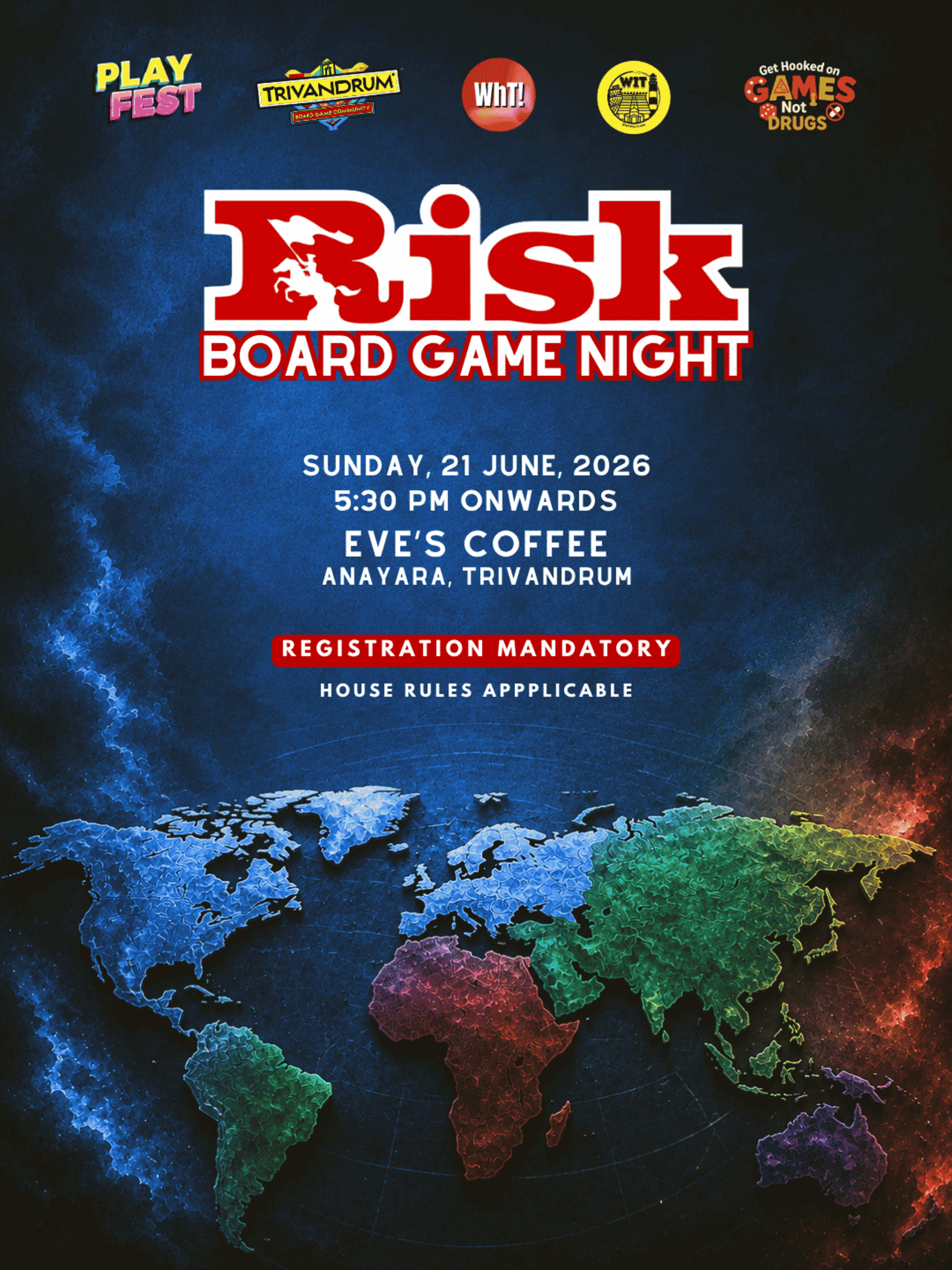 Risk Board Game Night  banner