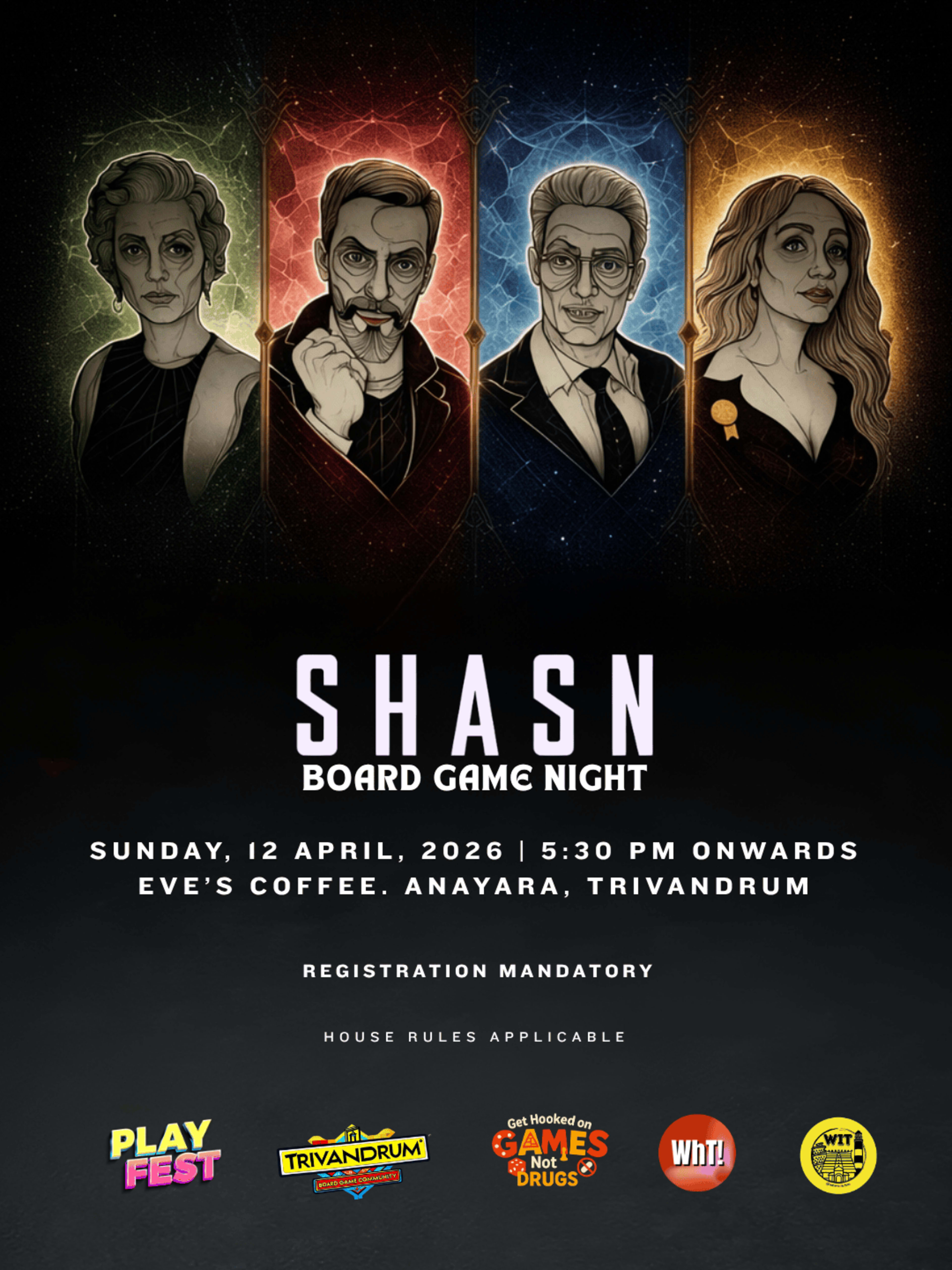 SHASN BOARD GAME NIGHT banner
