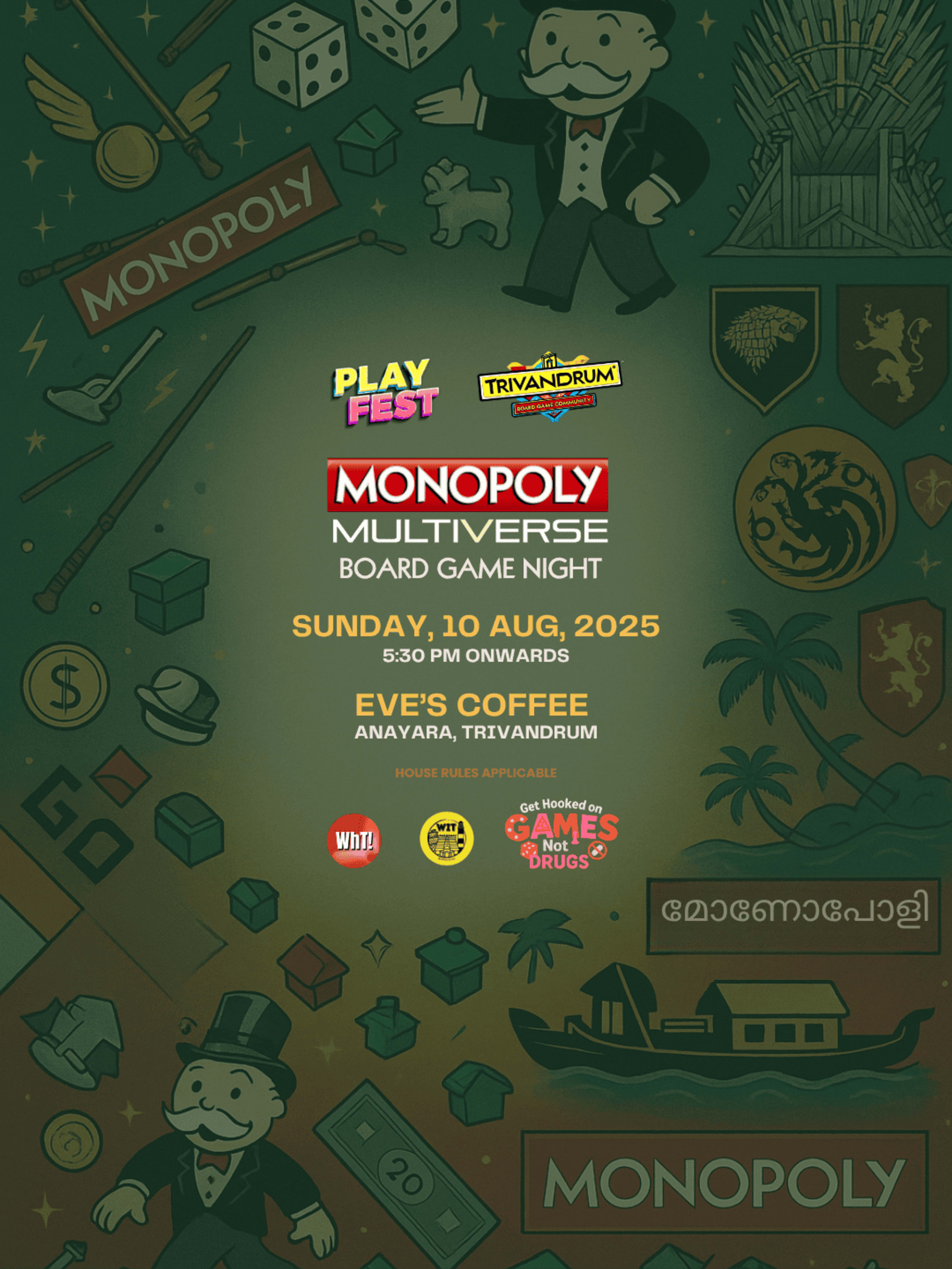 Monopoly Multiverse Game Night  banner