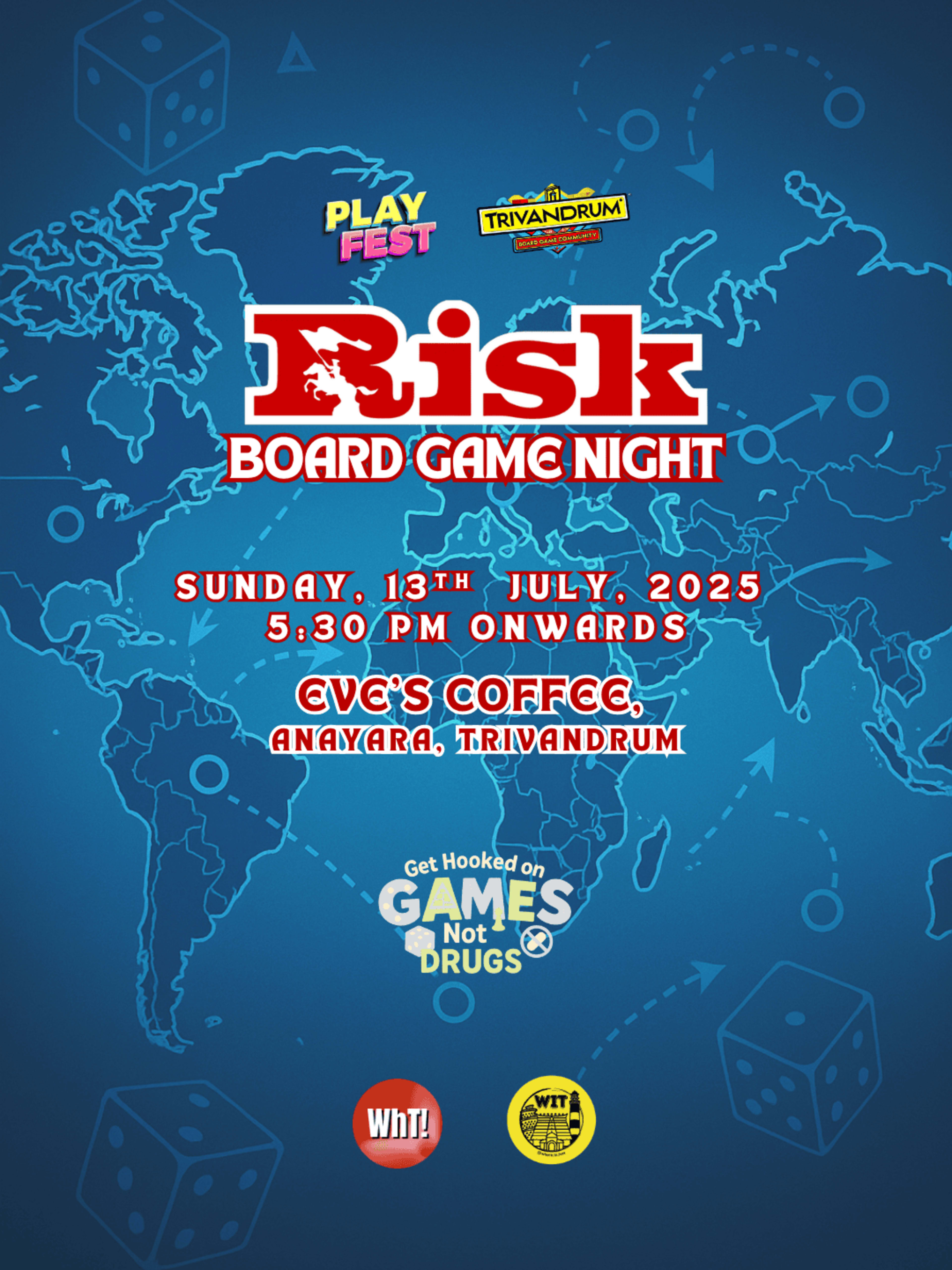 Risk Board Game Night  banner