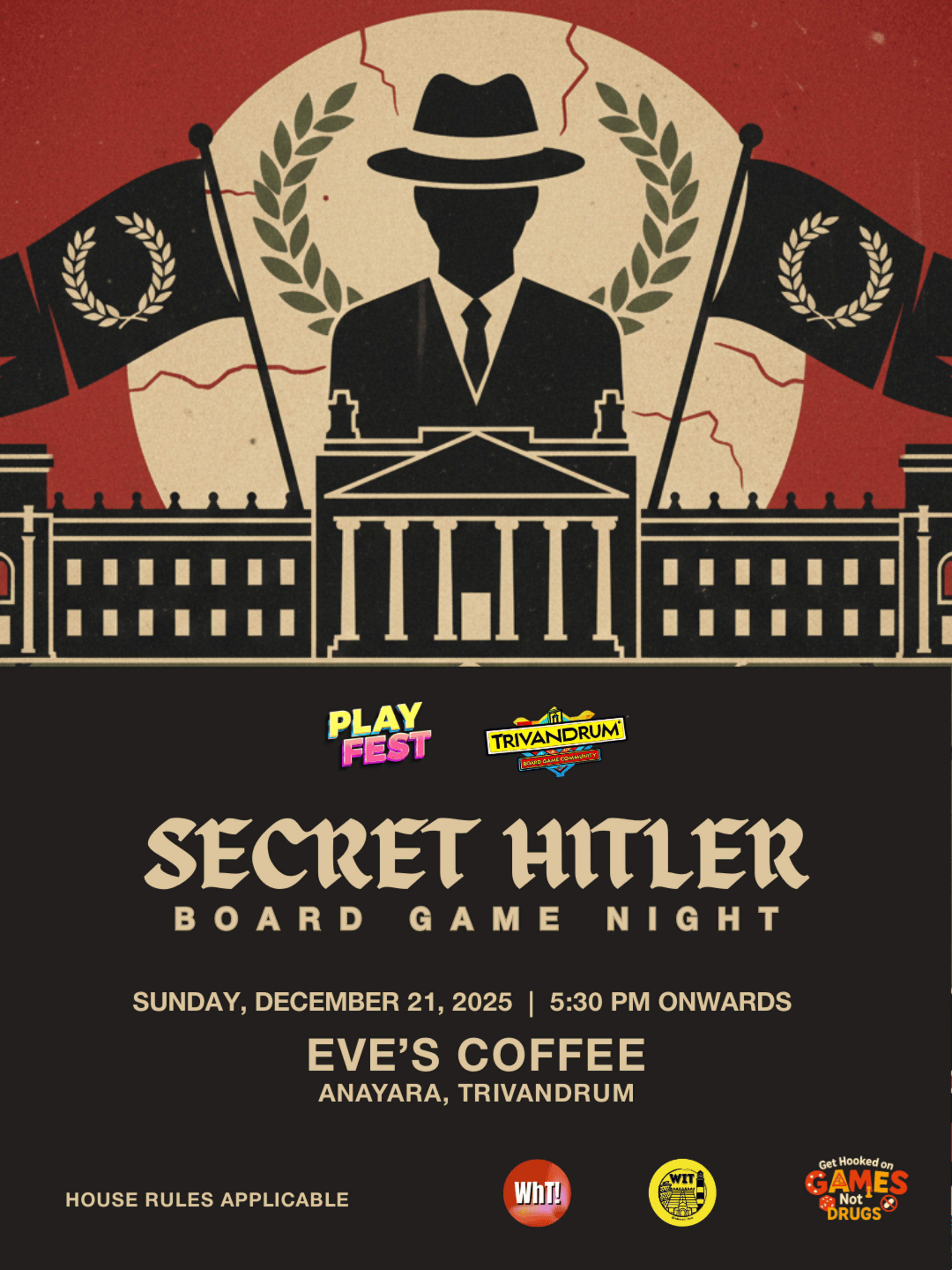 Secret Hitler Game Night  banner