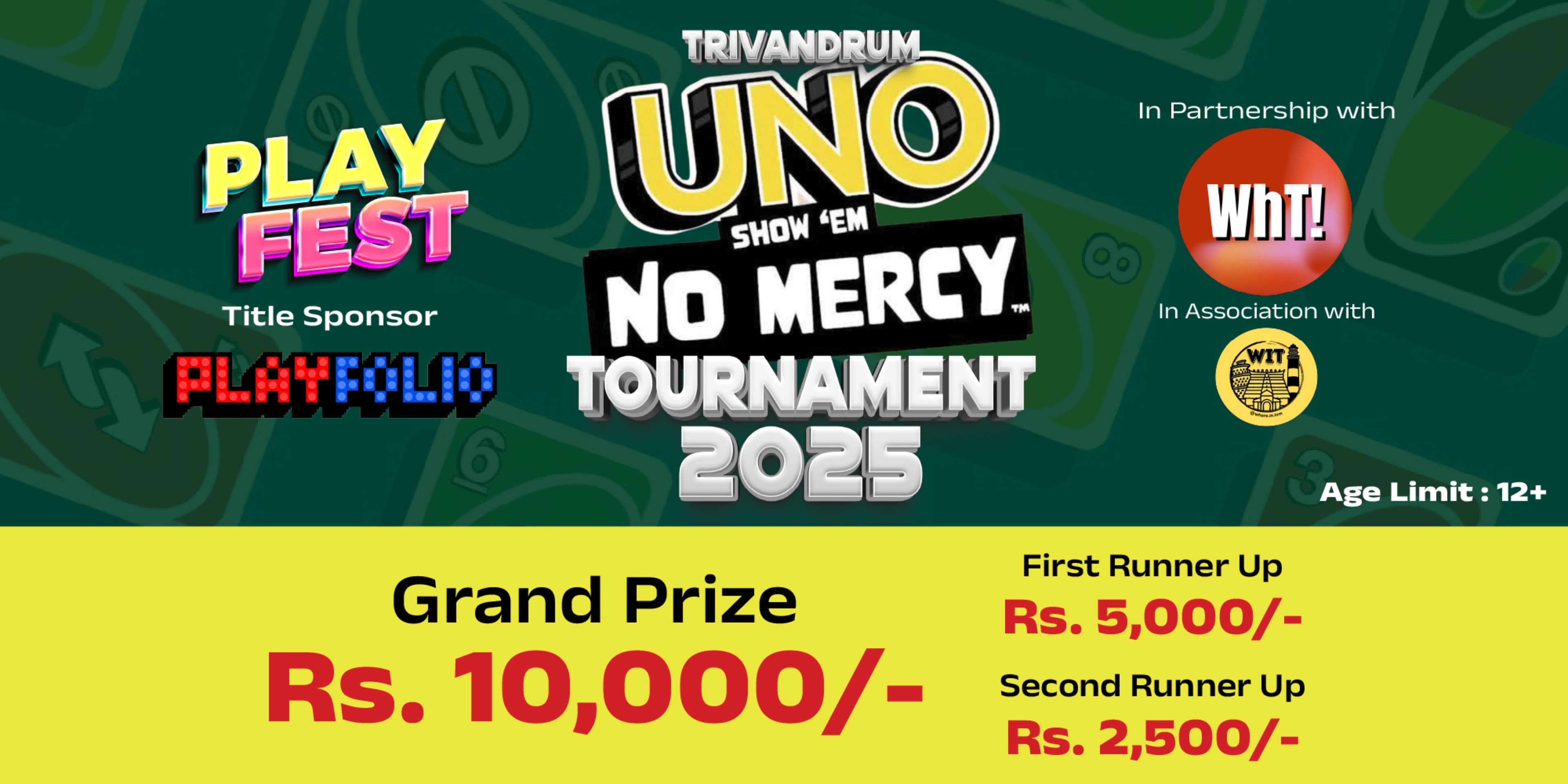 Trivandrum UNO Tournament 2025 banner