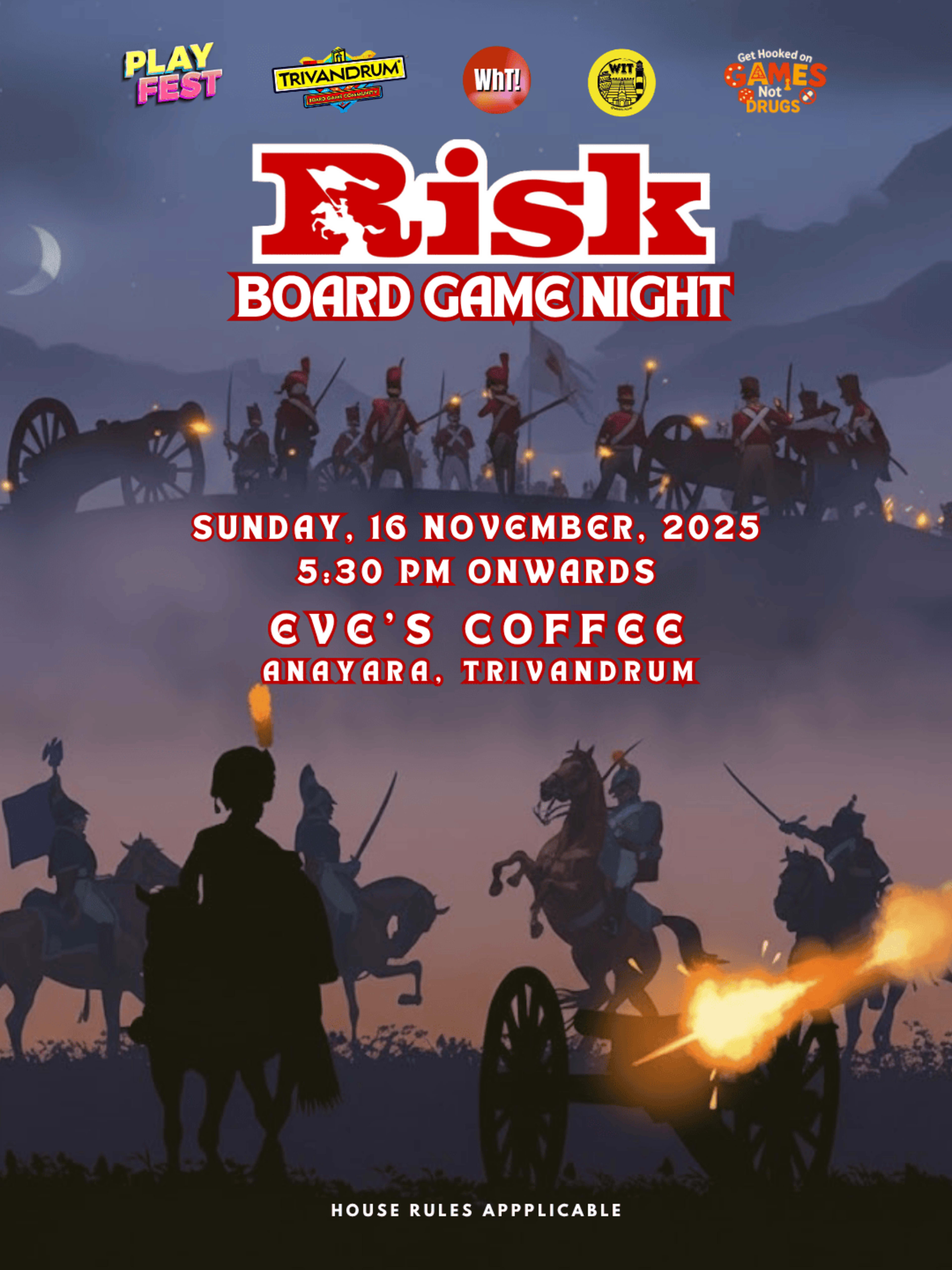 Risk Board Game Night  banner