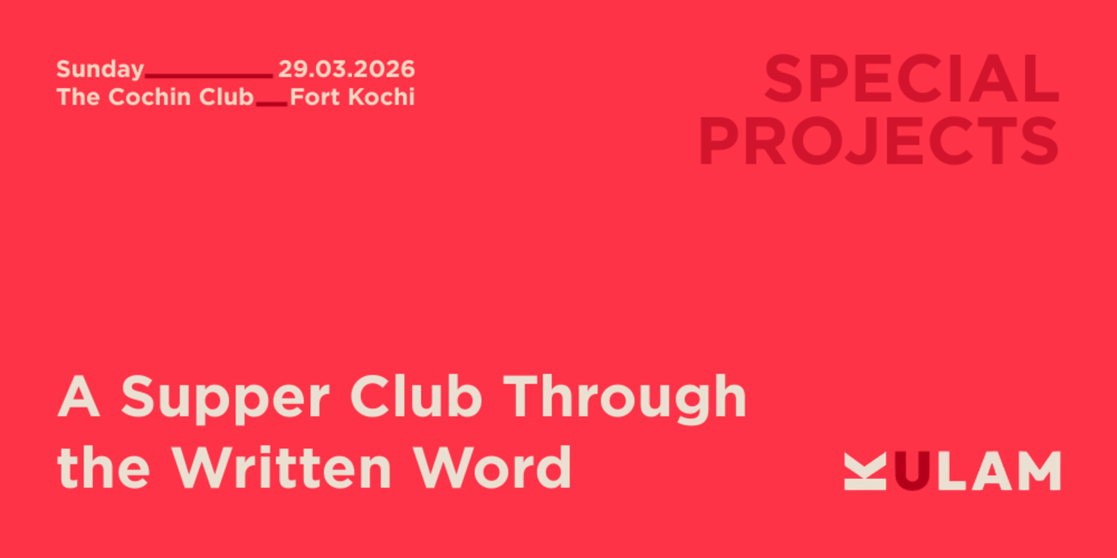 The Literary Supper Table banner