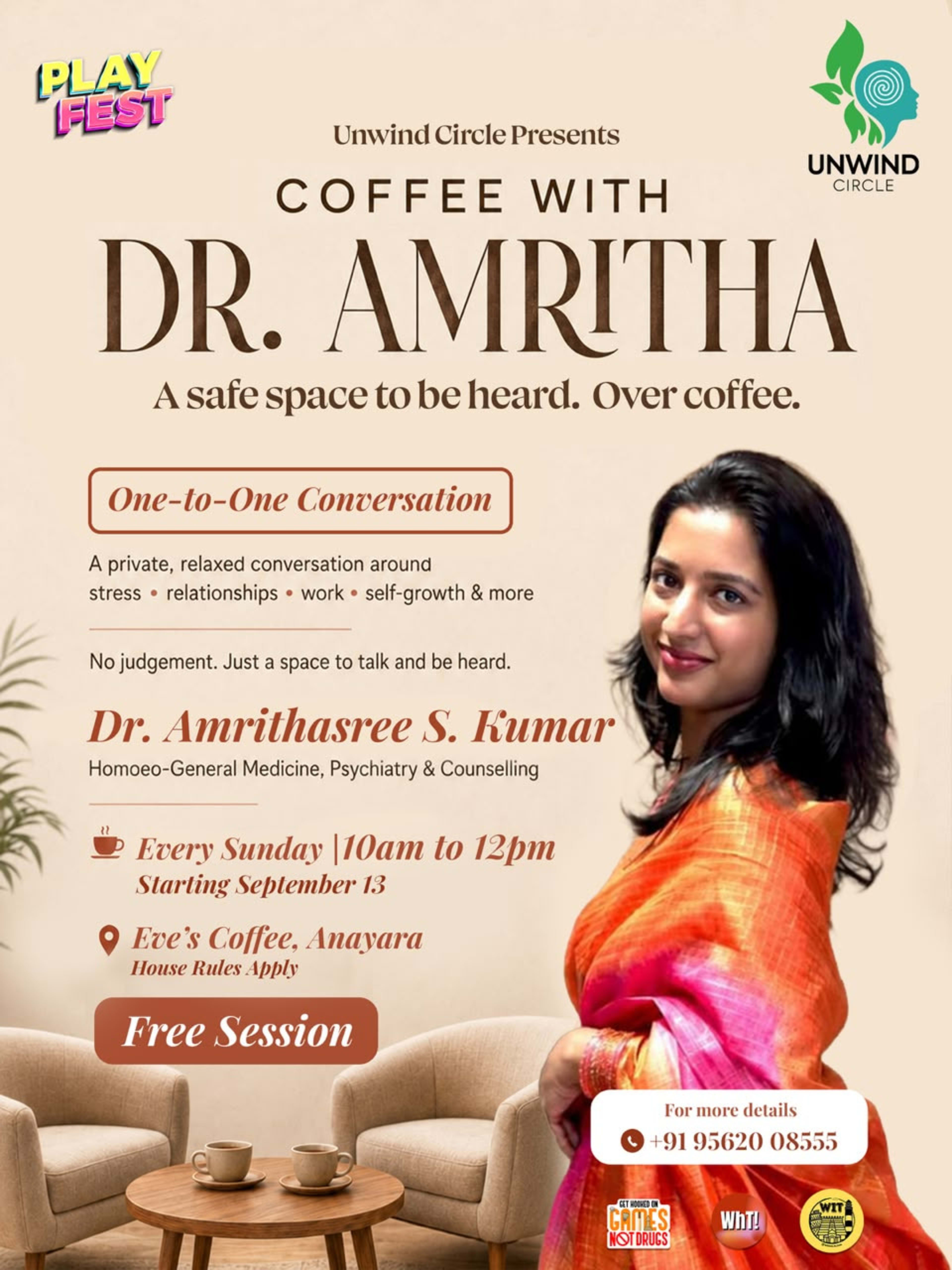 Unwind Circle : Coffee with Dr. Amritha banner