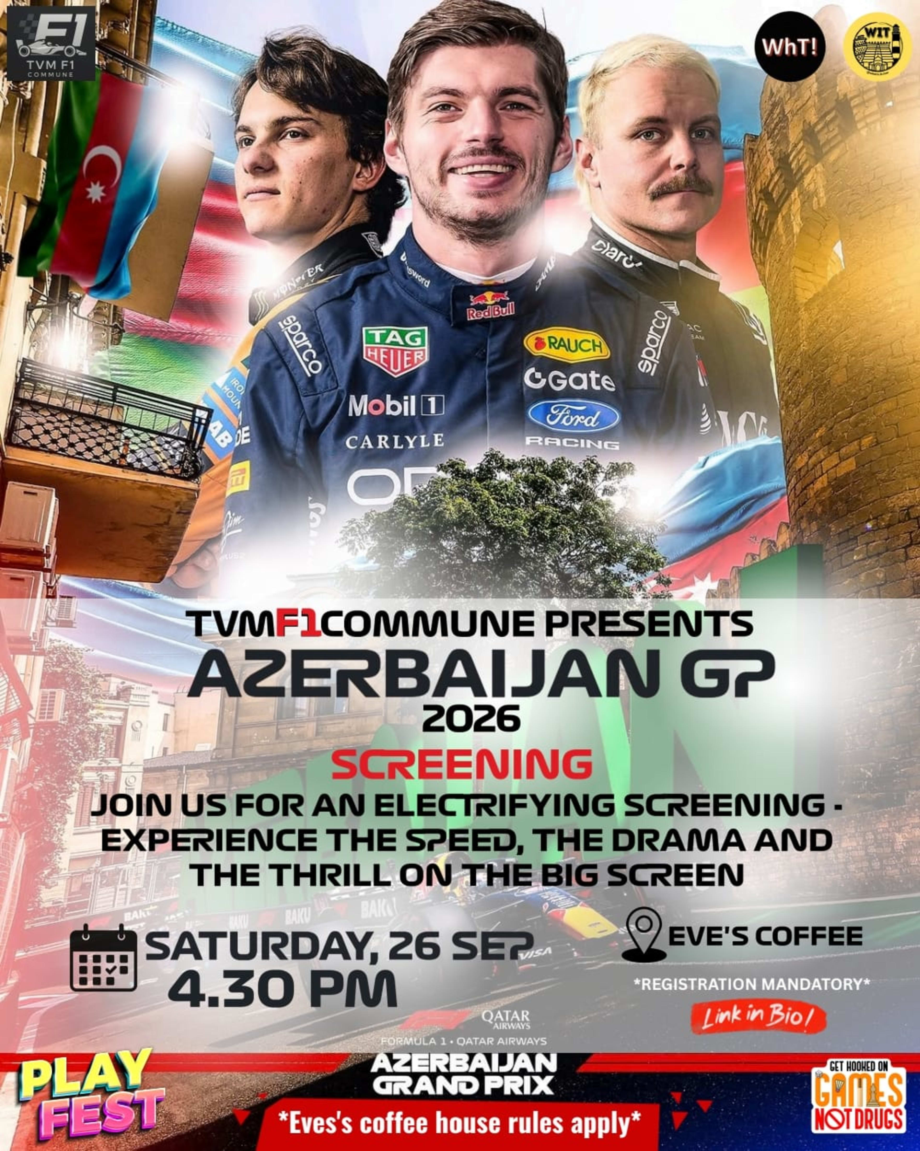 F1 Azerbaijan GP Live Screening banner