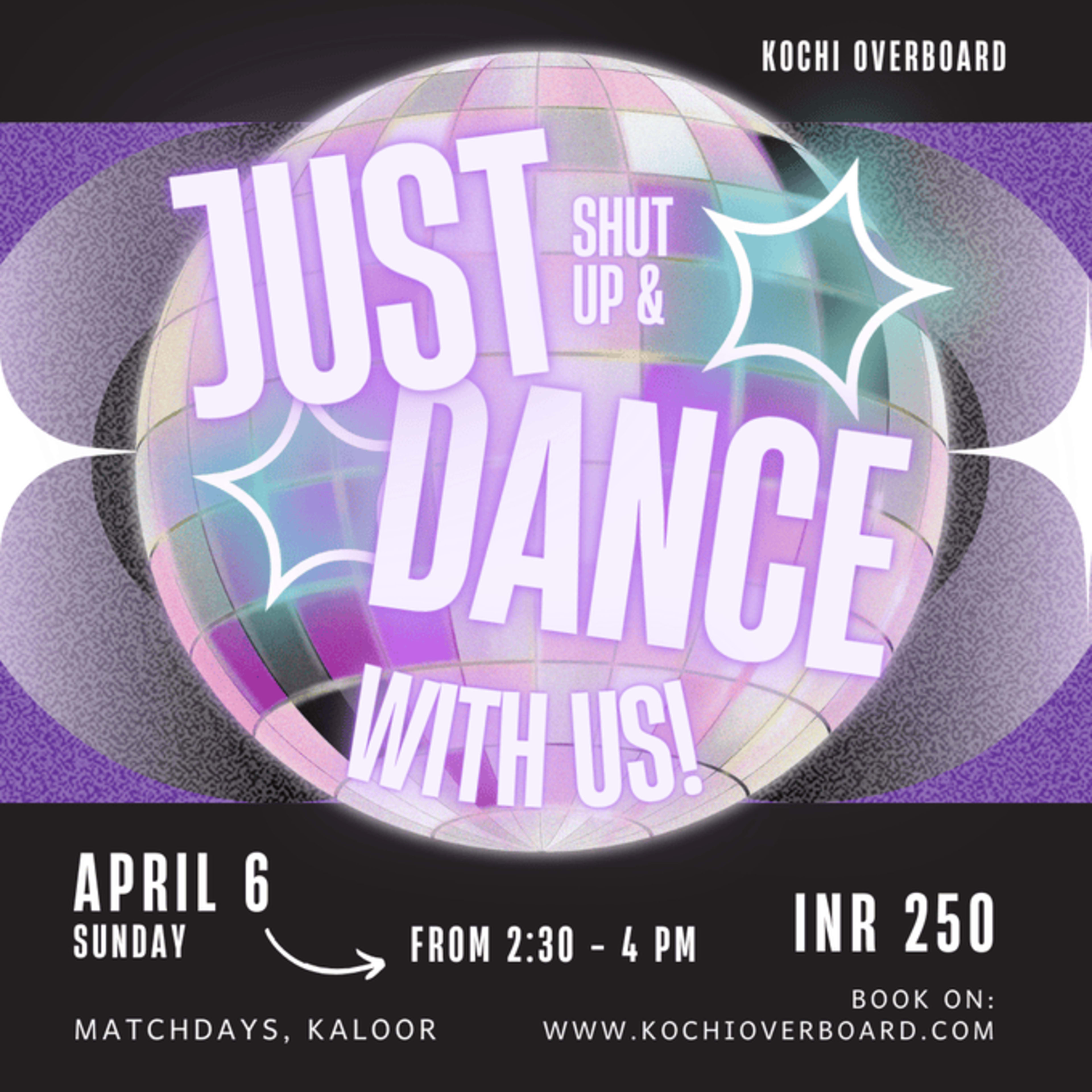 Just [shut up &] Dance with Us! banner