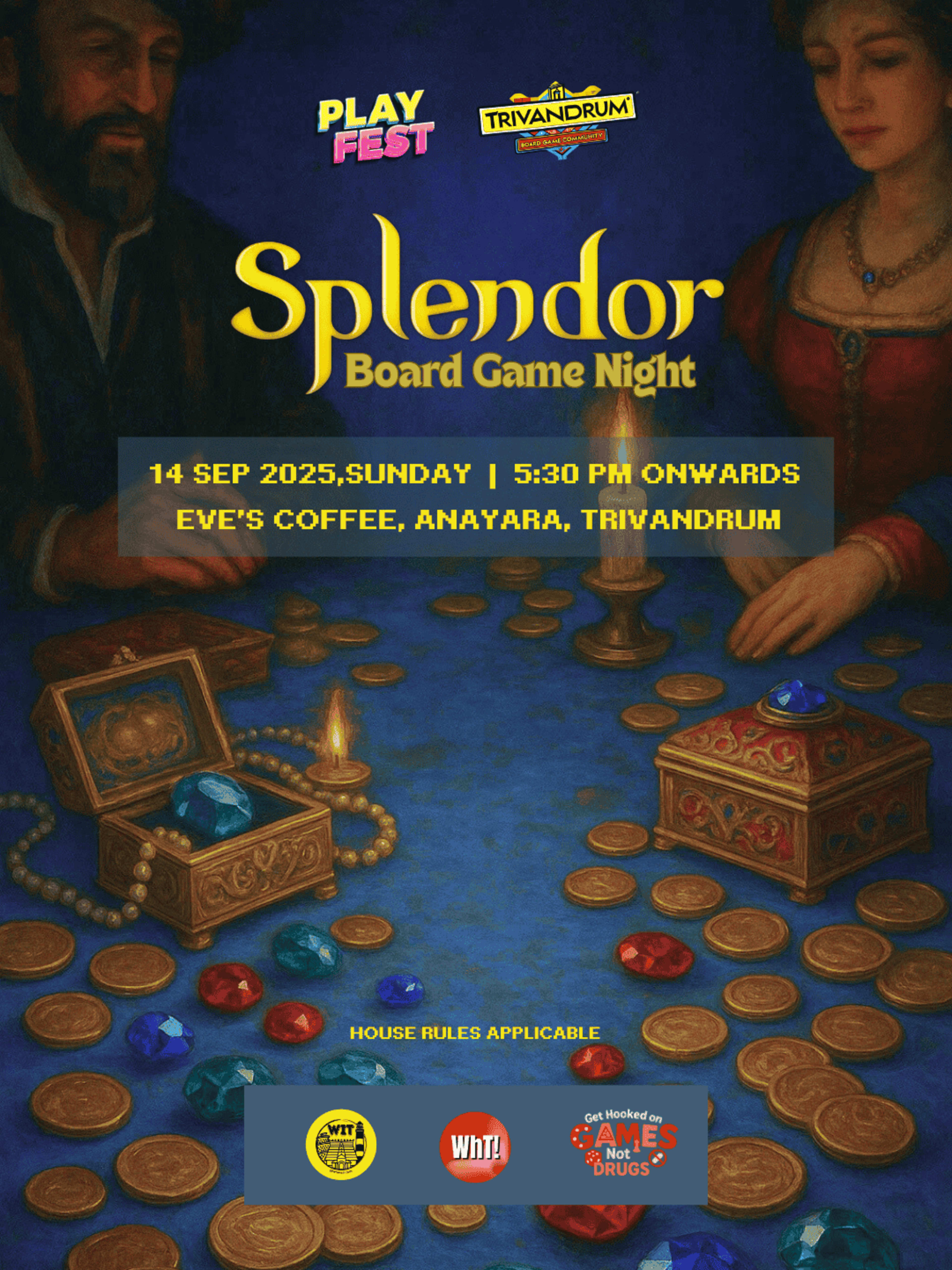 Splendor Board Game Night banner
