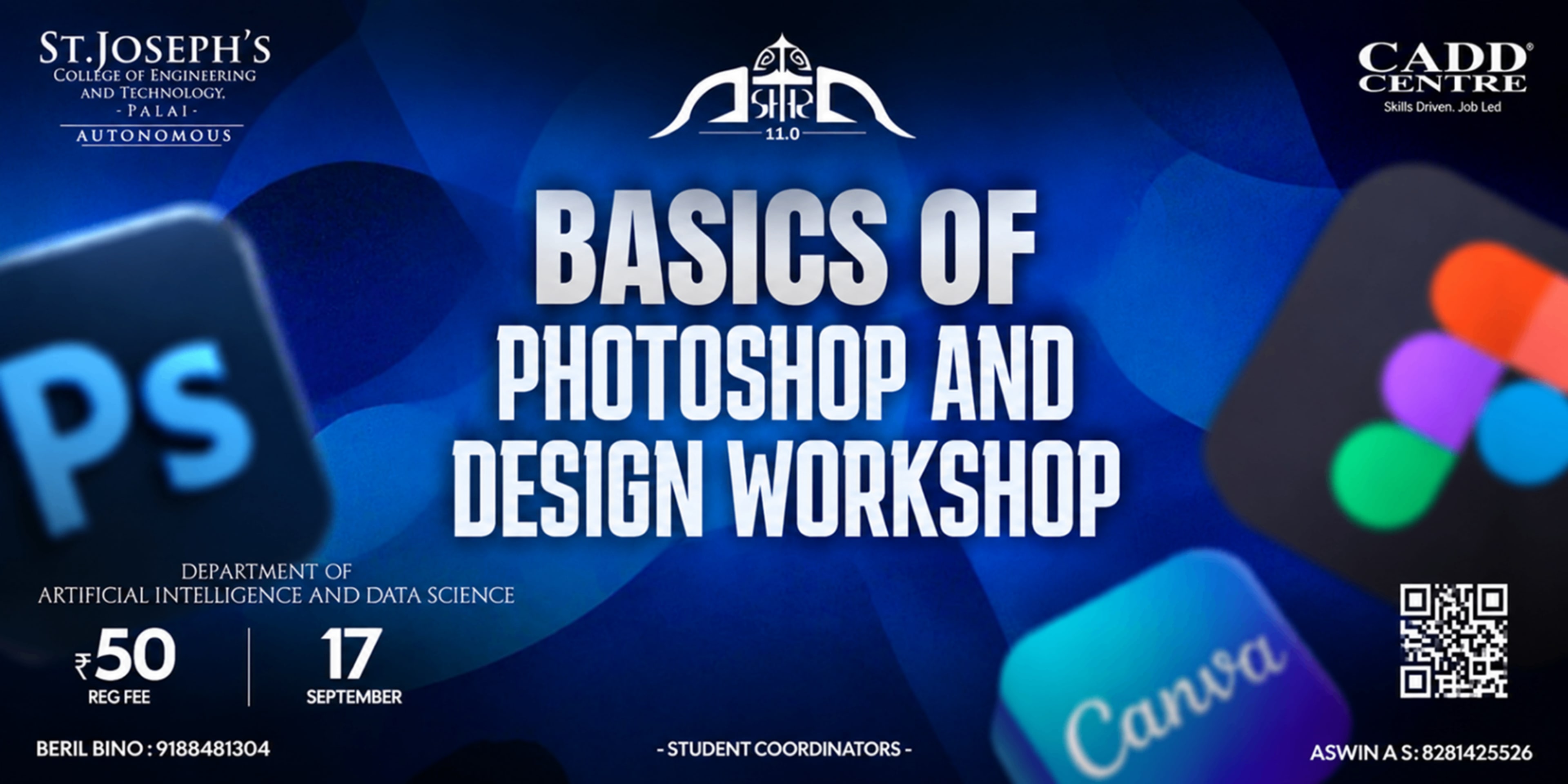 Graphic Design Workshop – Basics of Photoshop & Design banner