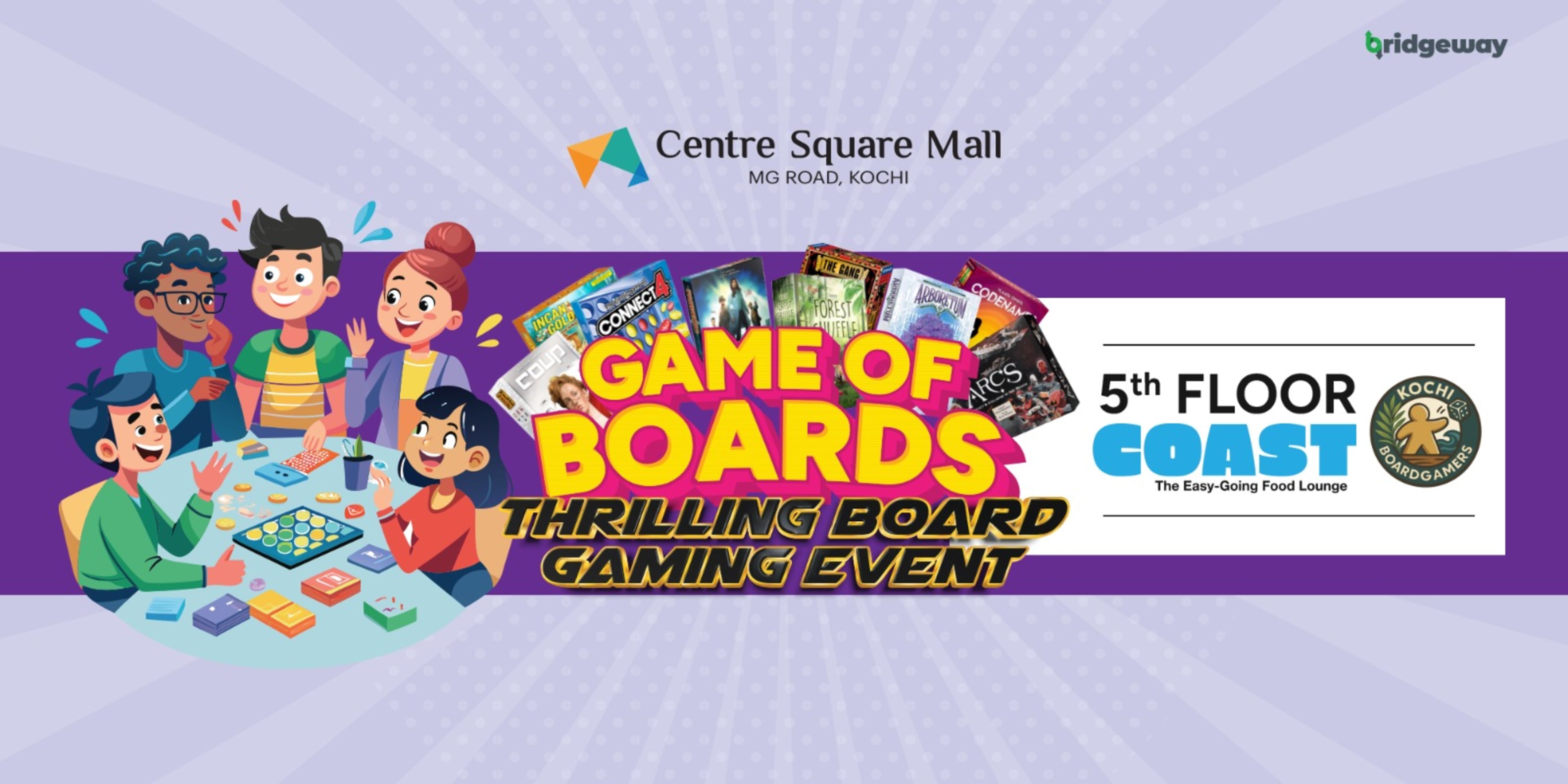 Game of Boards | Centre Square Mall banner