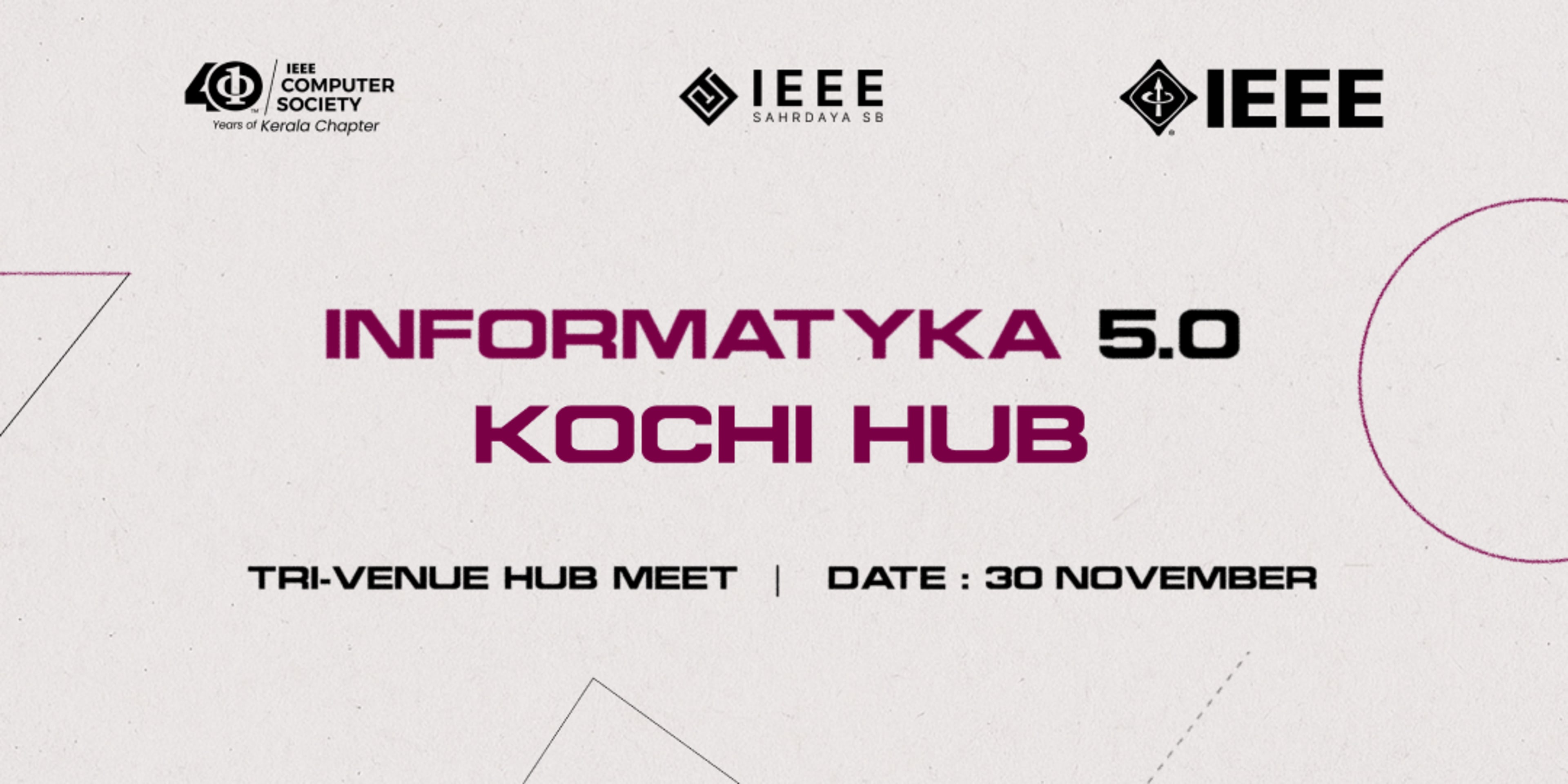 Informatyka 5.0 Kochi Hub Meet banner