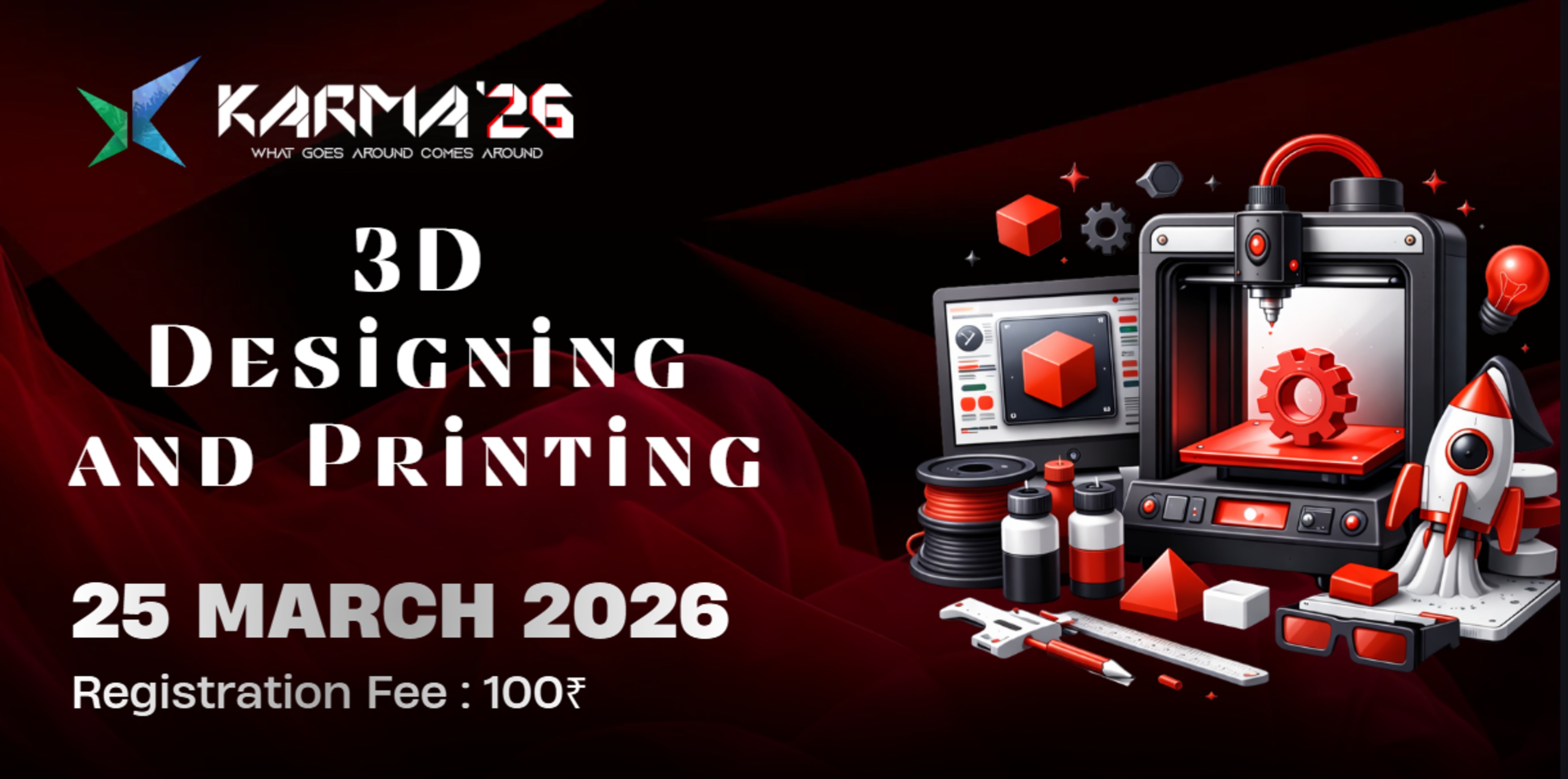 3D DESIGNING AND PRINTING banner