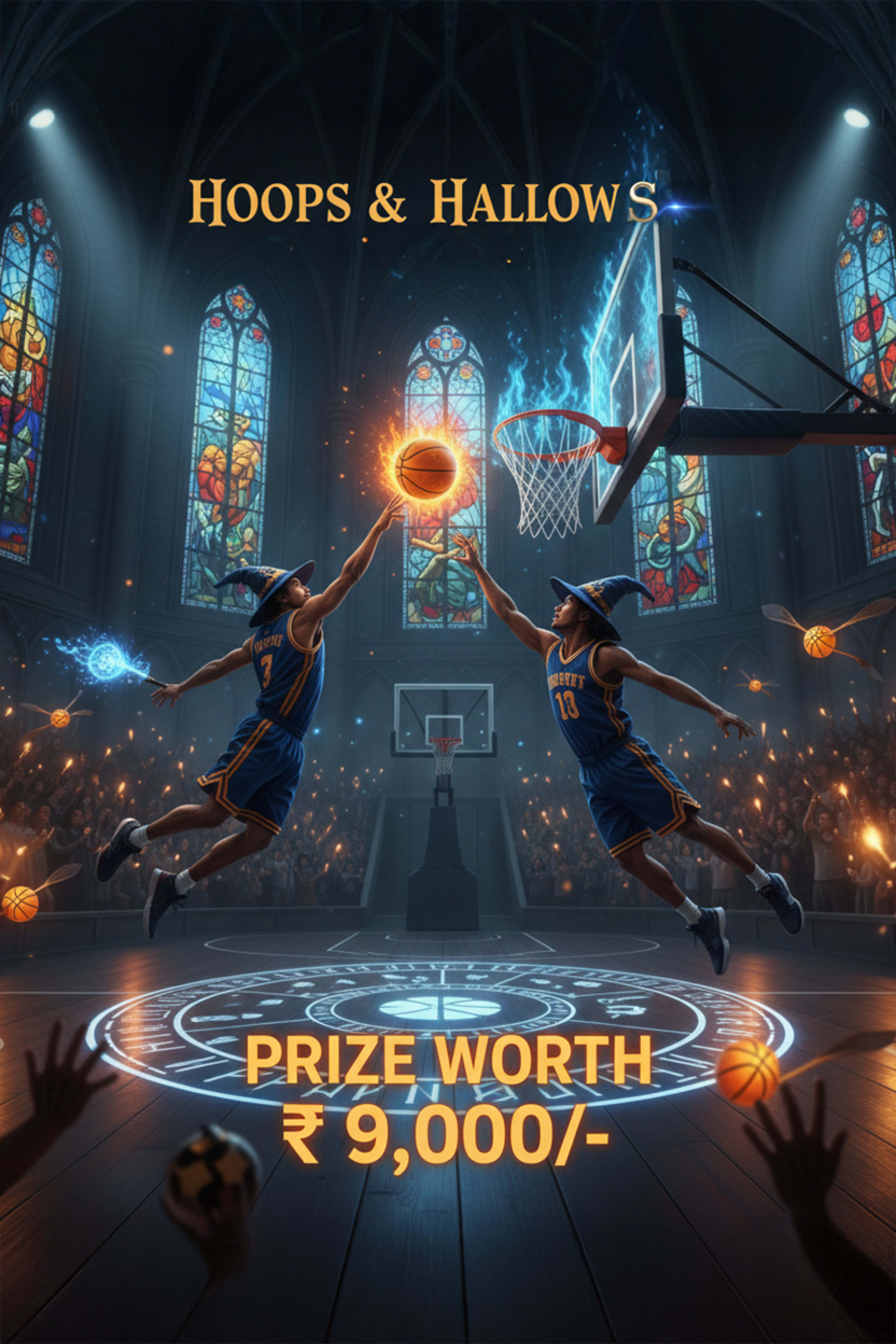 Hoops & Hallows: The Wizard’s Court (Basketball) banner
