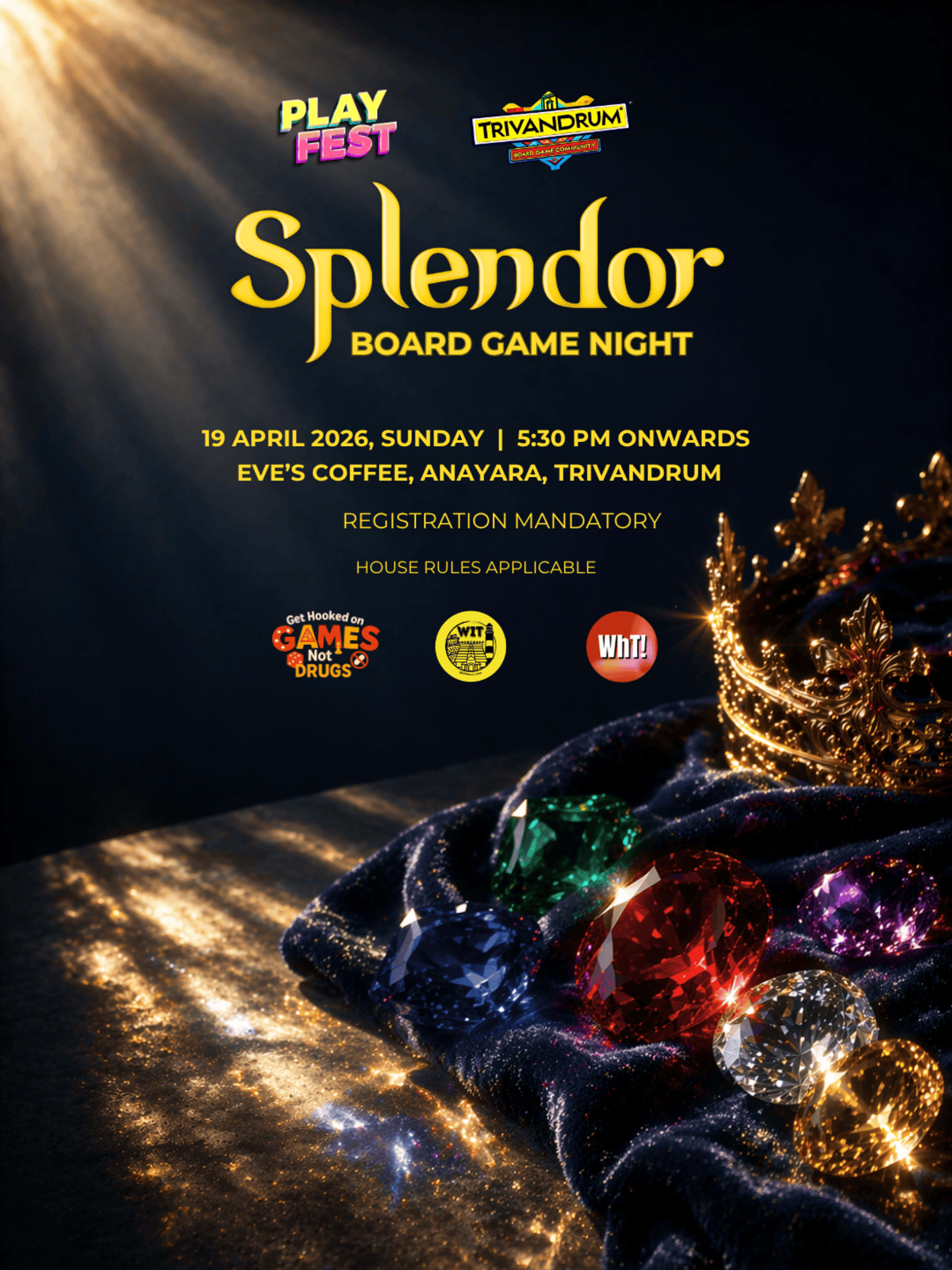 Splendor Board Game Night banner