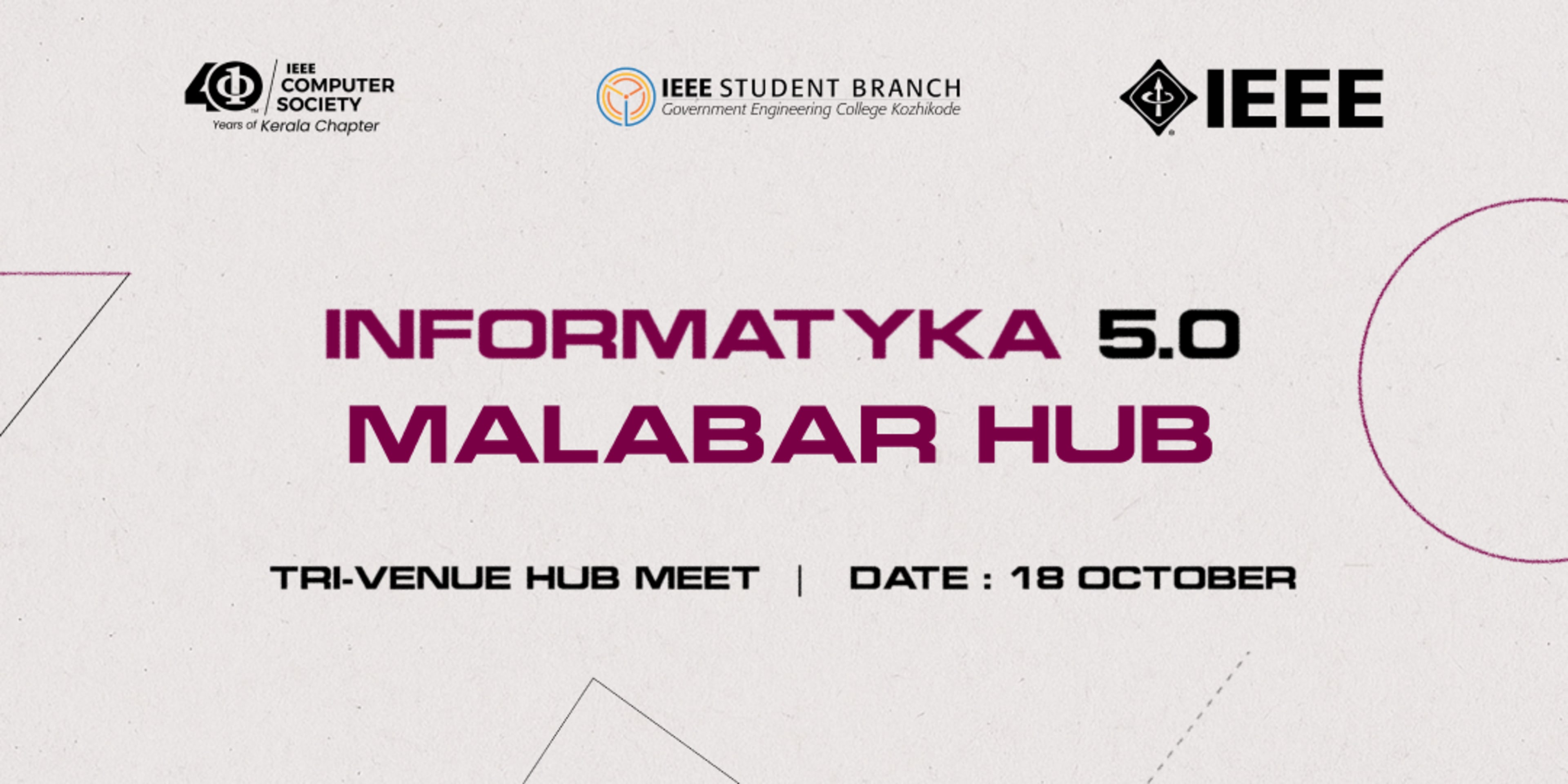Informatyka 5.0 Malabar Hub Meet banner