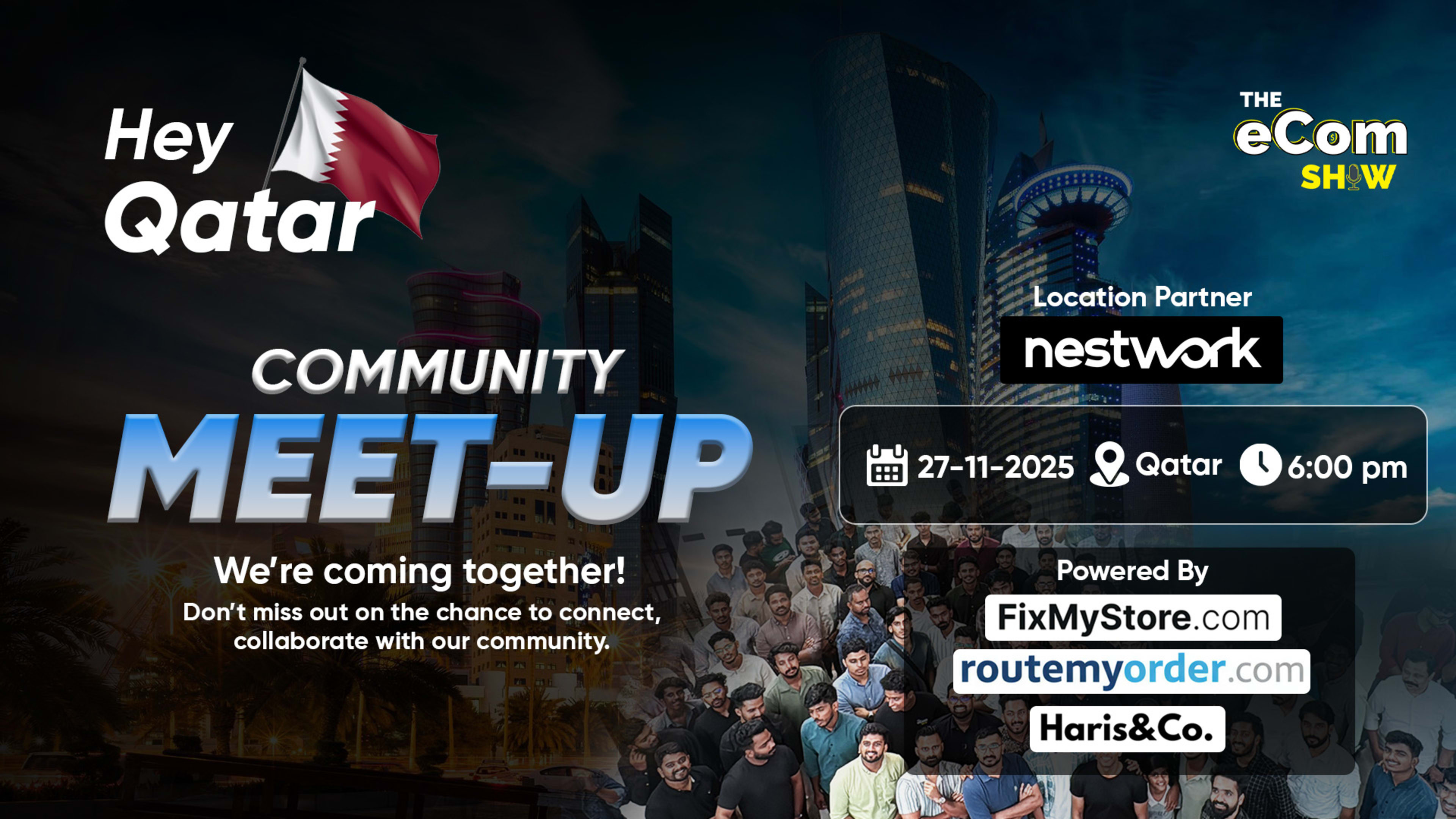 The eCom Show Community Meetup - Qatar banner
