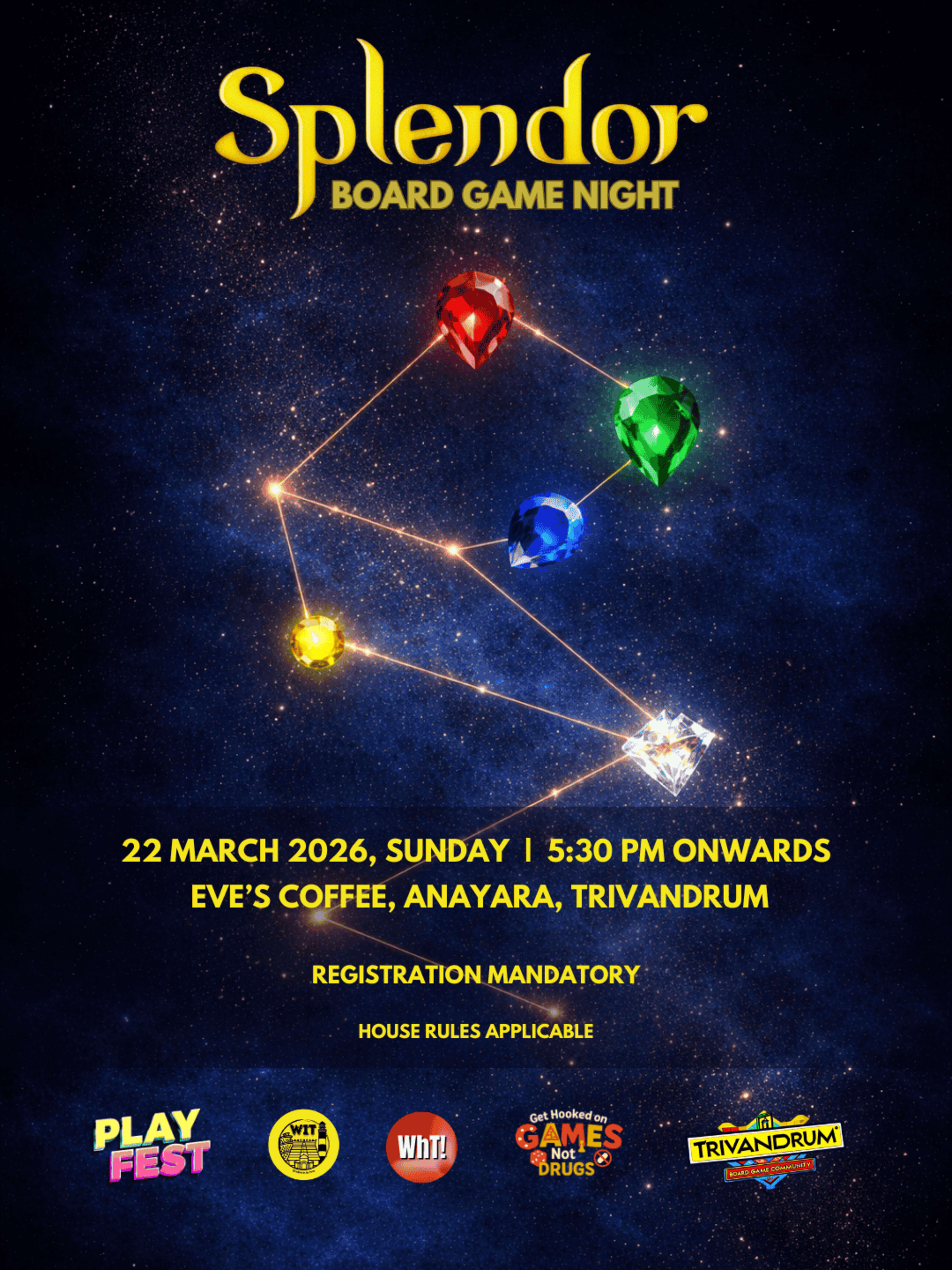 Splendor Board Game Night banner