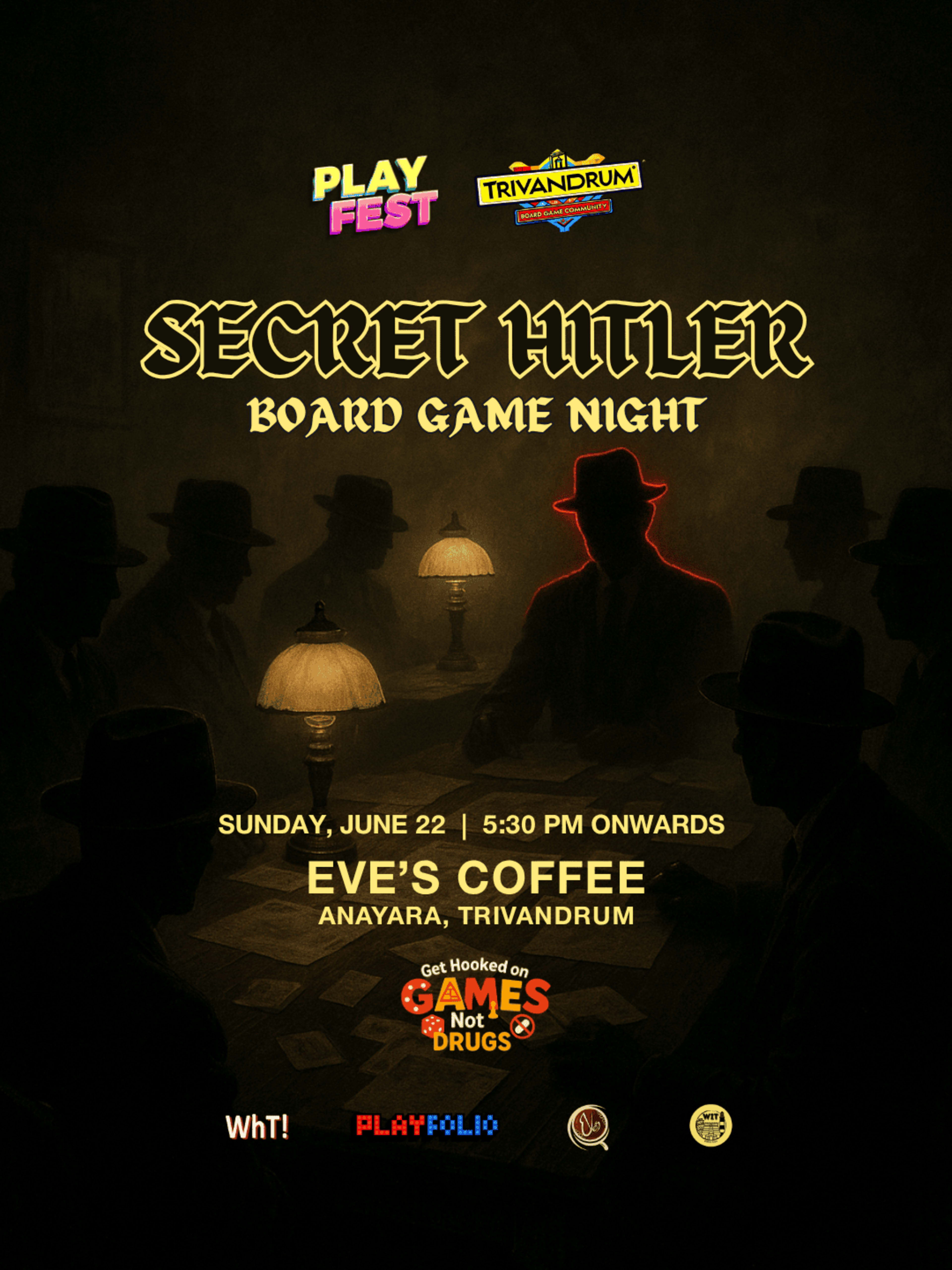 Secret Hitler Game Night  banner