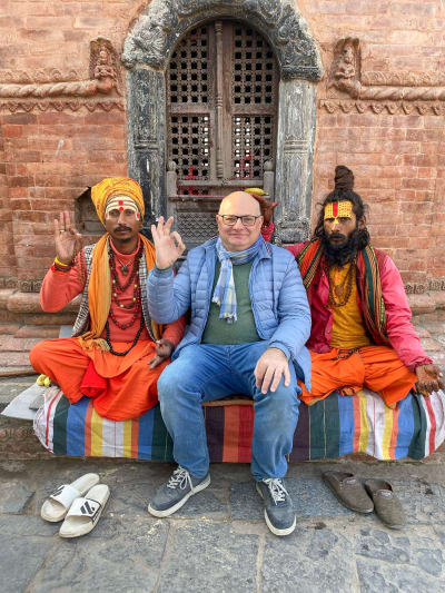Hinduism flavor our guest with Sadhus in Pashupati Temple fhmkhs