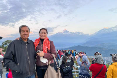 mountain views from sarangkot pokhara
