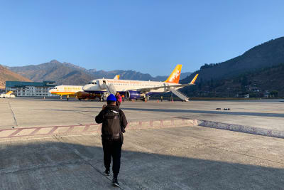 Druk Air at Paro airport