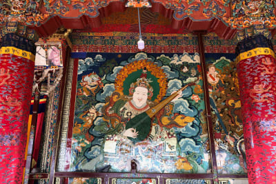 Painting in everywhere in Tibetan Monastery