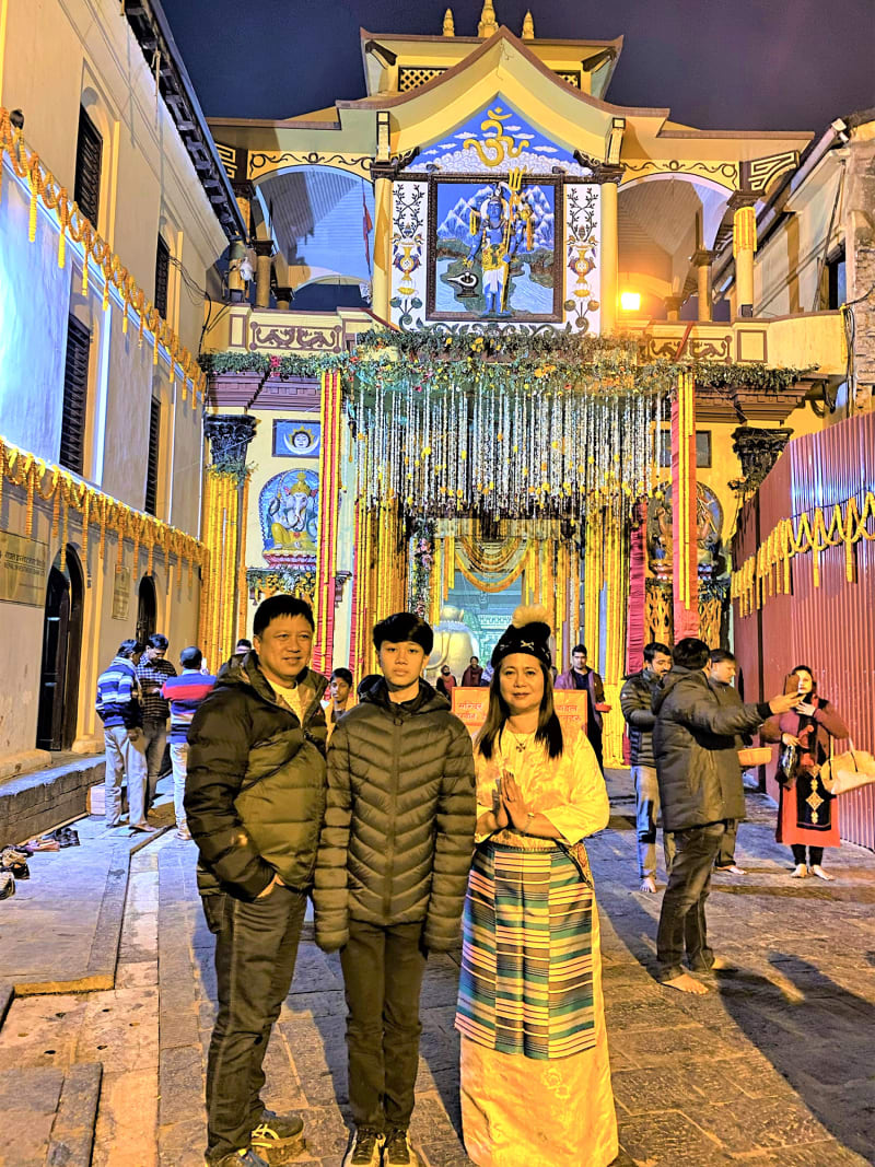 Infront of Pashupatinath Temple