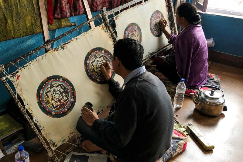 Mandala creation in Kathmandu