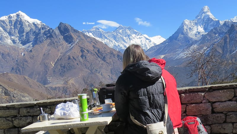 Mt Everest View from Hotel Everest View