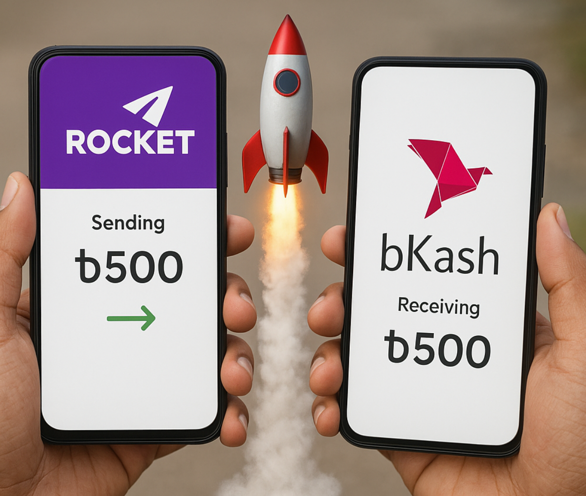 Rocket to bkash/nagad 500