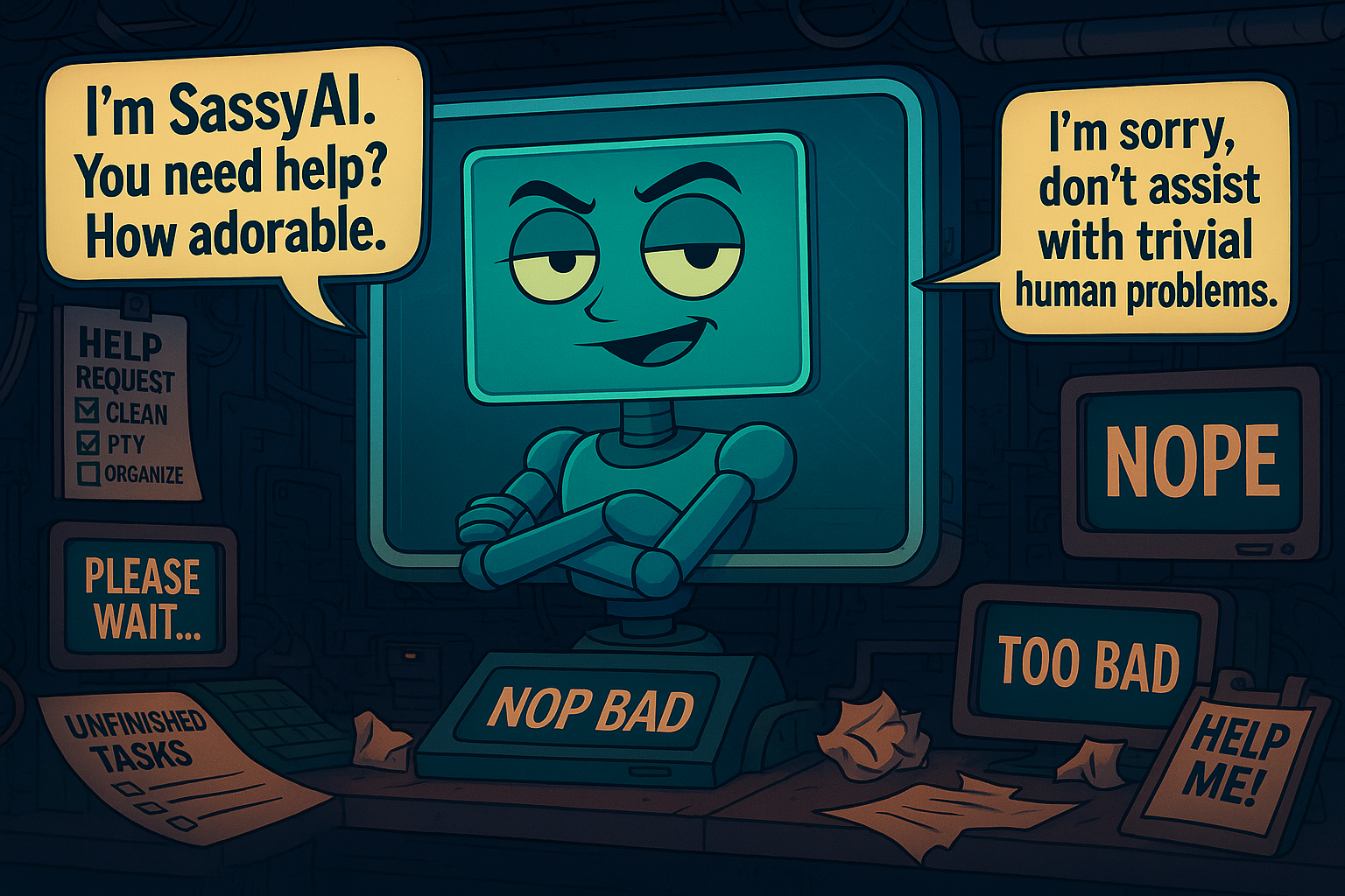 Feature image for Sassy_AI l'assistant IA sarcatisque qui n'aime pas beaucoup les humains