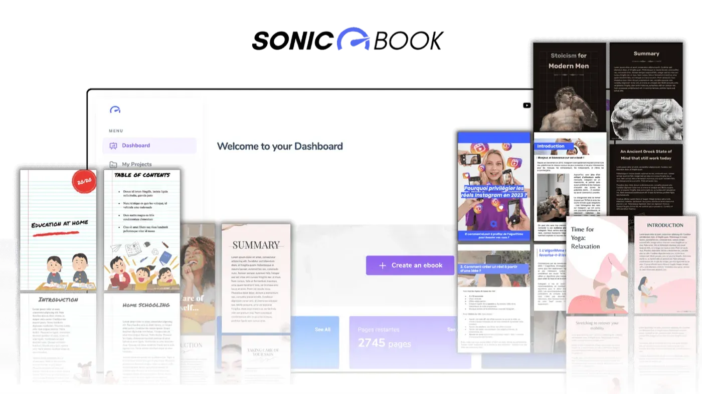 SonicBook dashboard