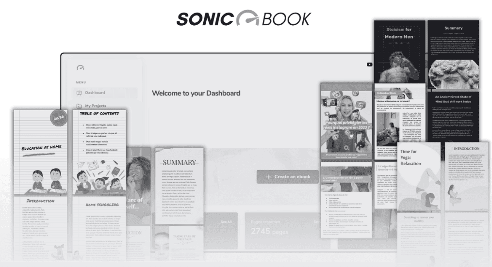 SonicBook dashboard