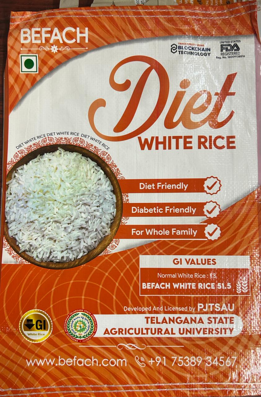 Befach Low GI Fortified Rice 10Kg  | Diabetes Friendly Low Glycemic Index Rice | High Fibre Vitamin & Mineral Enriched Daily Rice | Supports Healthy Blood Sugar Levels