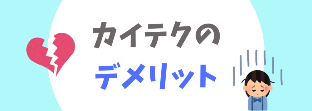カイテクのデメリット見出し画像