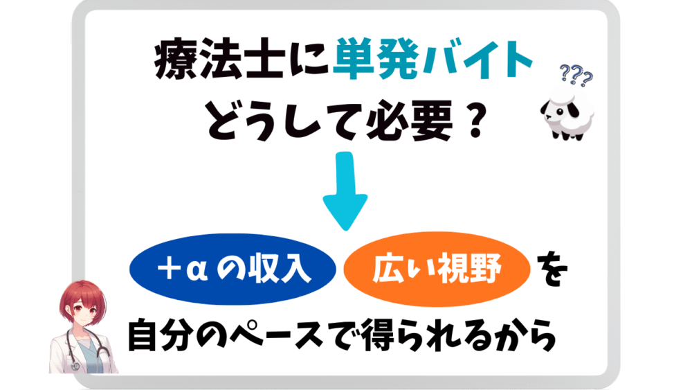 療法士に単発バイトが必要な理由の説明画像