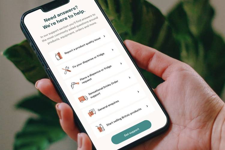 britvic app in action