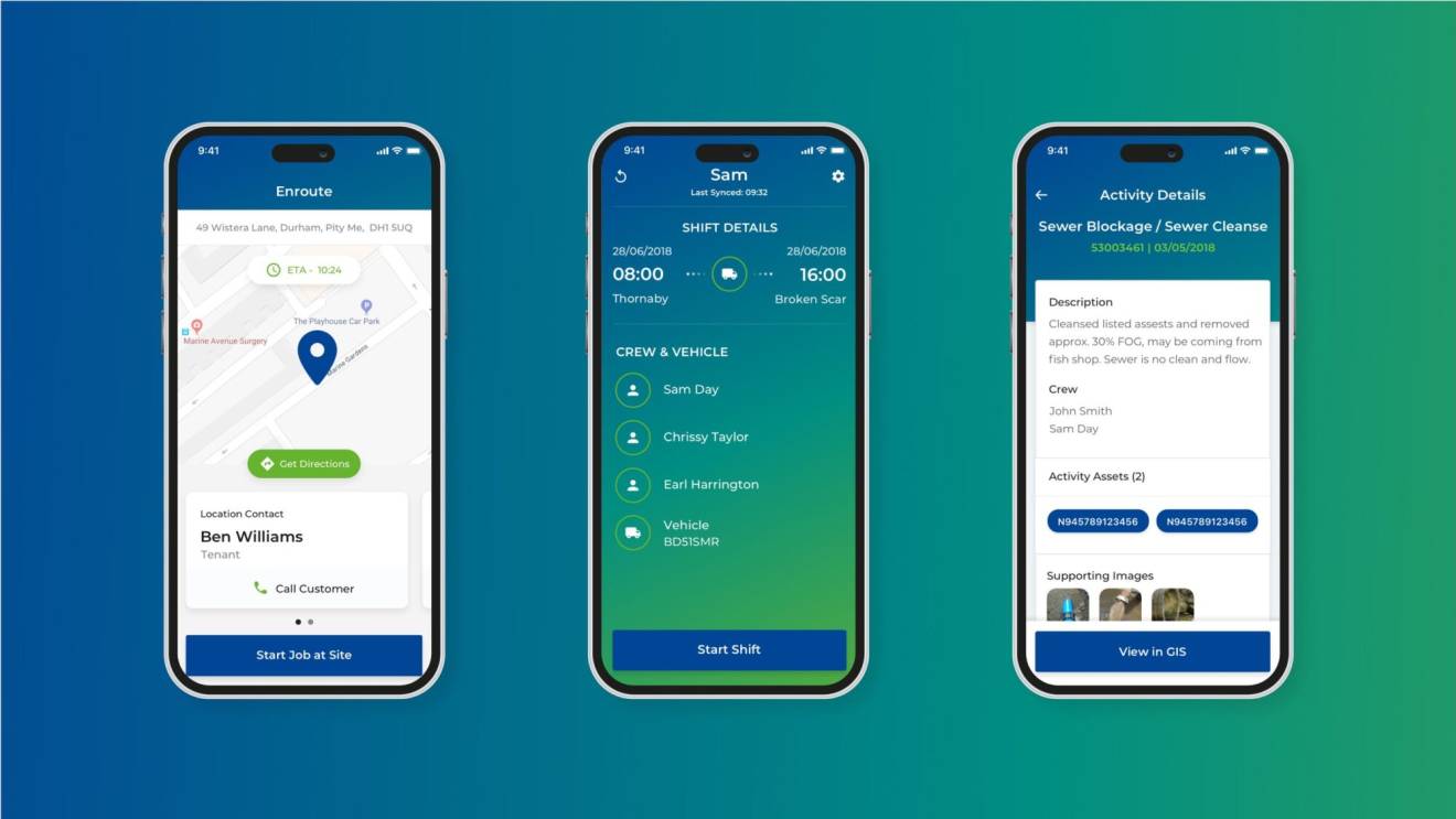 northumbrian water group app screens