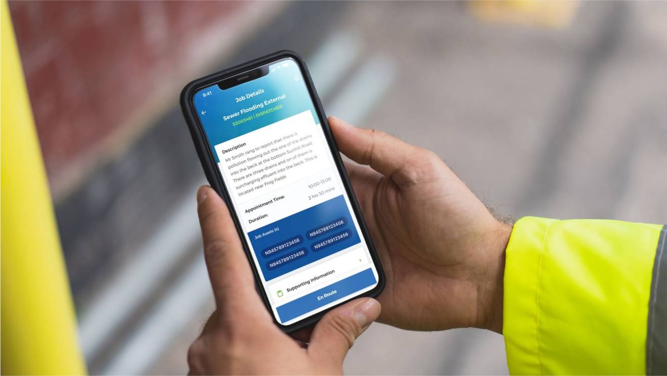 northumbrian water group app in action