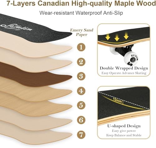 Vue 5 de Skateboard Complet Professionnel Adulte