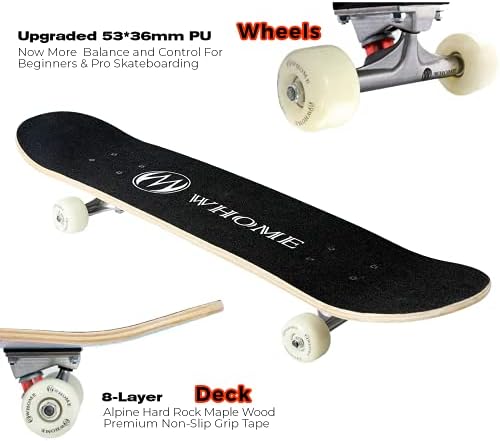 Vue 4 de Skateboard Complet Professionnel Adulte