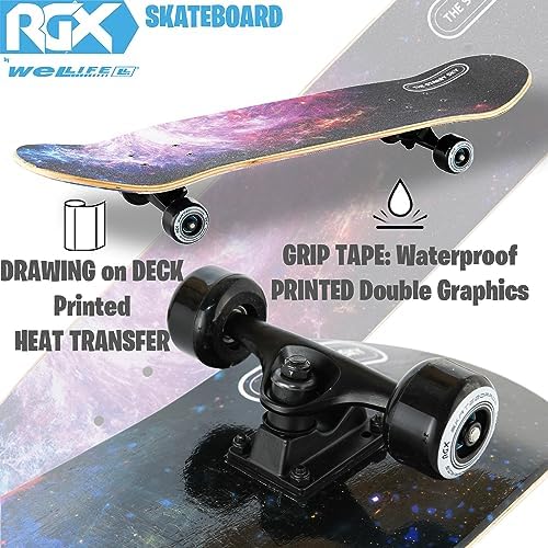 Vue 3 de Skateboard Galaxie Débutants Maniable