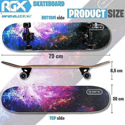 Vue 4 de Skateboard Galaxie Débutants Maniable