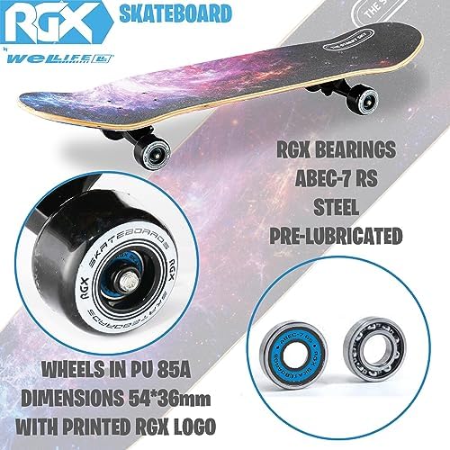 Vue 6 de Skateboard Galaxie Débutants Maniable