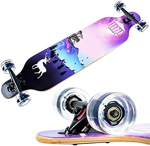 Vue 4 de Longboard Professionnel 104cm Érable