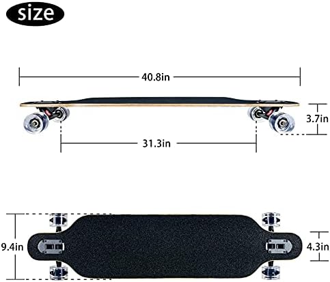 Vue 6 de Longboard Professionnel 104cm Érable
