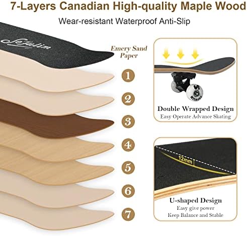 Vue 3 de Planche Skateboard Professionnelle Débutant